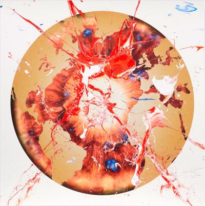 The unique print, 'Chorus Wave Radiation Red' by Marc Quinn
