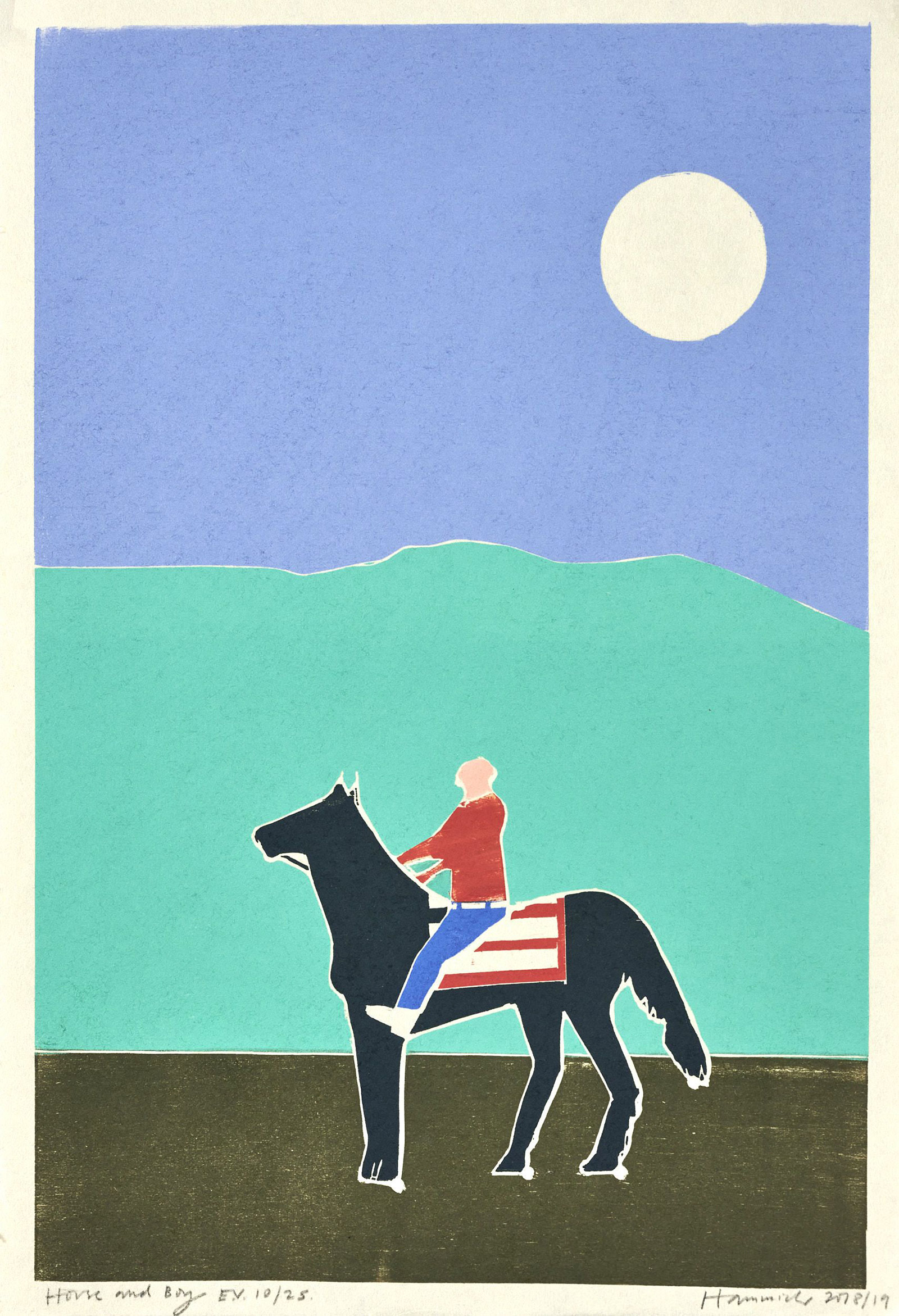 Horse and boy by Tom Hammick